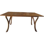 Hermosa Rectangular Acacia Wood Dining Table -Teak Finish - Christopher Knight Home: Weather-Resistant Patio Table