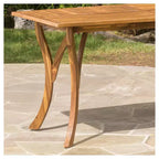 Tavolo da pranzo rettangolare Hermosa in legno di acacia - Finitura teak - Christopher Knight Home: Tavolo da esterno resistente alle intemperie