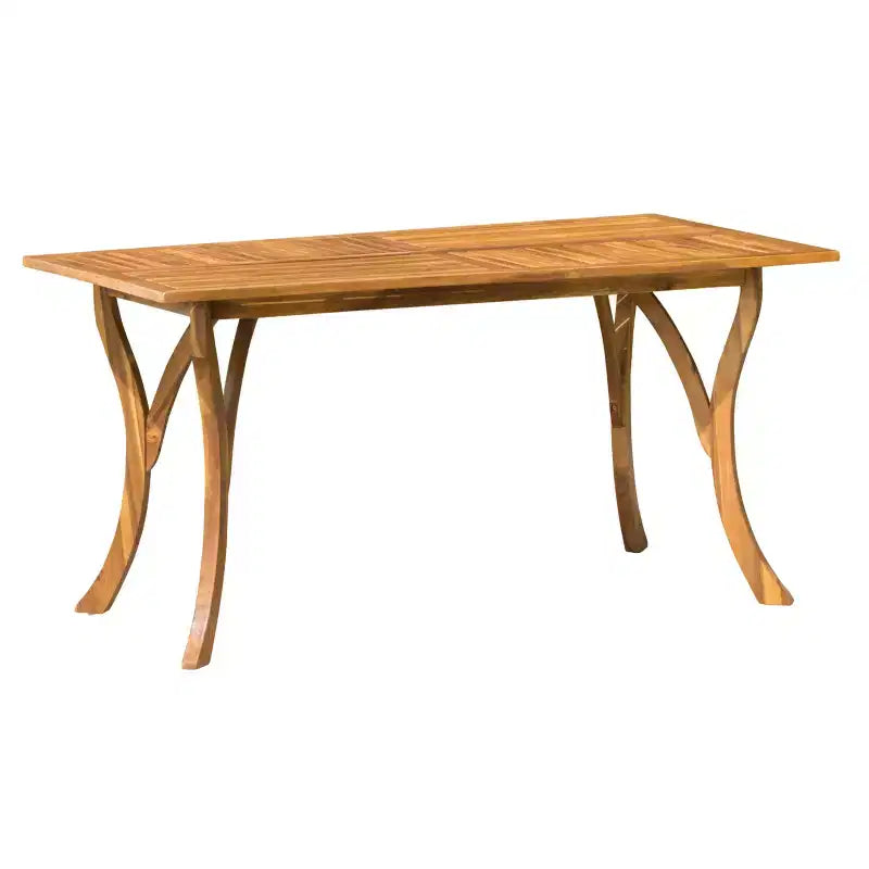 Tavolo da pranzo rettangolare Hermosa in legno di acacia - Finitura teak - Christopher Knight Home: Tavolo da esterno resistente alle intemperie