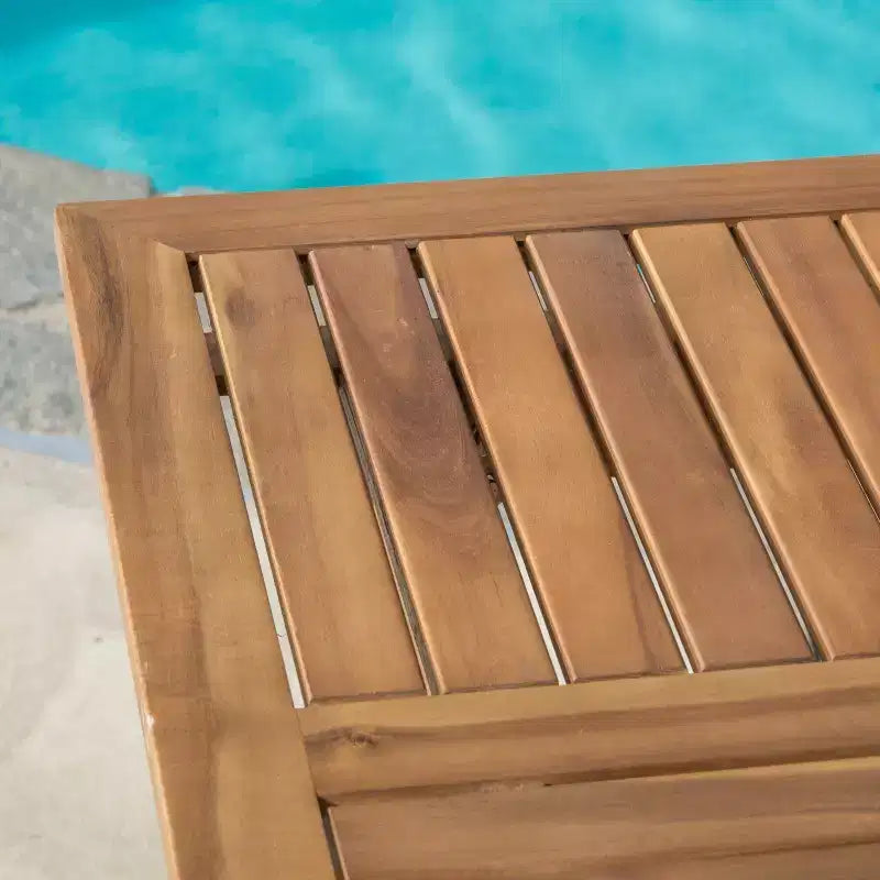 Tavolo quadrato da 31,5" in legno di acacia Hermosa - Finitura teak - Christopher Knight Home: Resistente agli agenti atmosferici, 4 posti a sedere