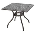 Phoenix Square Cast Aluminum Table - Hammered Bronze - Christopher Knight Home