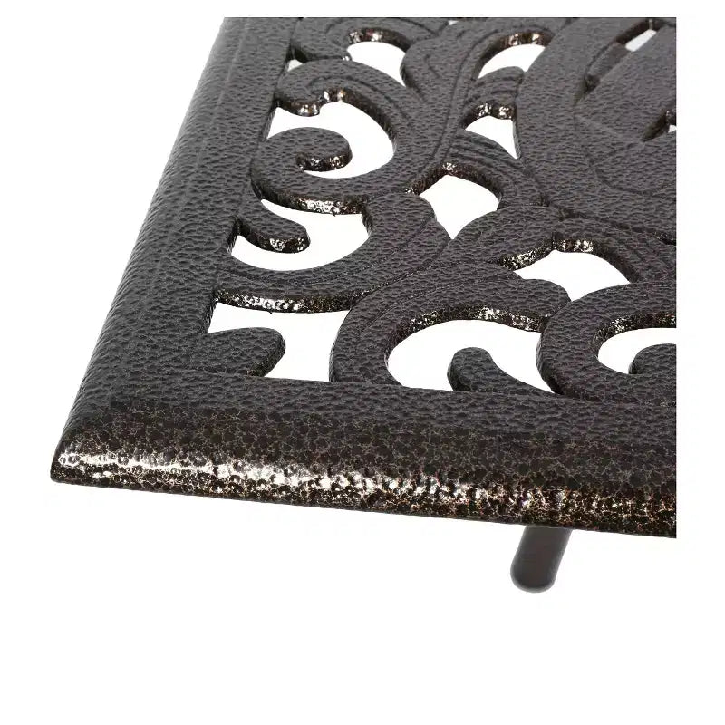 Tavolo quadrato in fusione di alluminio Phoenix - Bronzo martellato - Christopher Knight Home