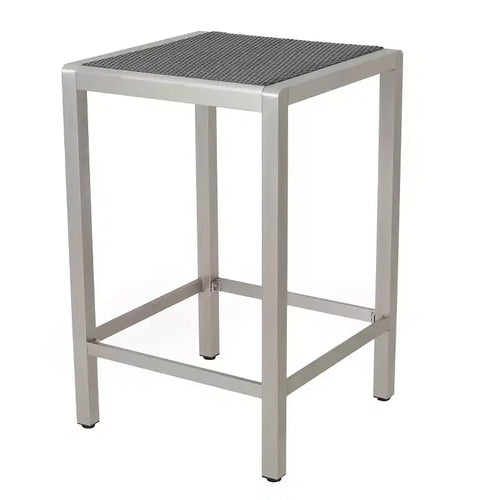 Cape Coral Square Aluminum and Wicker Bar Table - Gray - Christopher Knight Home