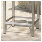 Tavolo da Bar Cape Coral in Alluminio e Rattan Sintetico - Grigio - Christopher Knight Home