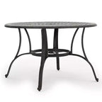 Alfresco Round Cast Aluminum Dining Table - Bronze Christopher Knight Home: Weather-Resistant, 4-Seater with Umbrella Hole