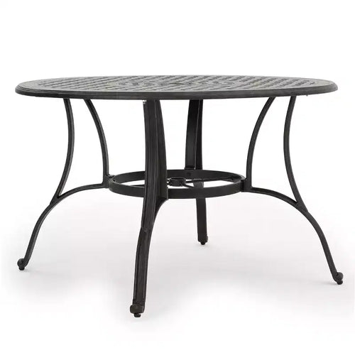 Alfresco Round Cast Aluminum Dining Table - Bronze Christopher Knight Home: Weather-Resistant, 4-Seater with Umbrella Hole