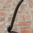 Tavolo da pranzo rotondo Alfresco in alluminio pressofuso - Bronzo Christopher Knight Home: resistente alle intemperie, 4 posti con foro per ombrellone