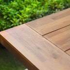 Set da pranzo da 6 pezzi per patio: tavolo in legno di acacia, panca, 4 poltrone in rattan - Captiva Designs