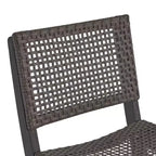 Polaris Set Bar da 26" Quadrato in 3 Pezzi in Legno e Vimini Grigio Scuro - Christopher Knight Home: Set da Pranzo per Patio Resistente alle Intemperie con 2 Sgabelli