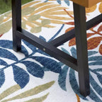 Set da pranzo da 6 pezzi per patio con tavolo e panca in acacia e 4 sedie in rattan PE - Captiva Designs