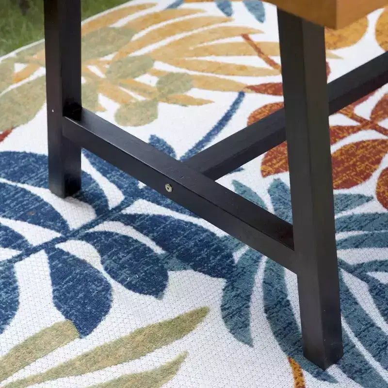 Set da pranzo da 6 pezzi per patio con tavolo e panca in acacia e 4 sedie in rattan PE - Captiva Designs