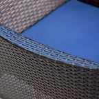 Set da pranzo da 6 pezzi per patio con tavolo e panca in acacia e 4 sedie in rattan PE - Captiva Designs