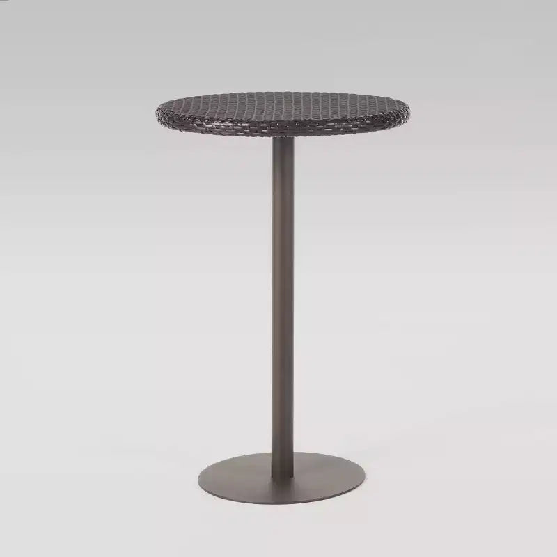 Dominic Wicker Round Bar Table Multibrown - Christopher Knight Home: Weather-Resistant Patio Furniture