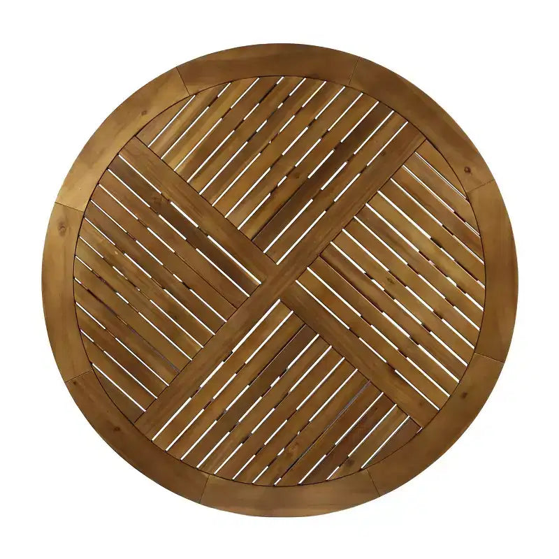 Tavolo da pranzo rotondo in legno di acacia Hermosa da 47" - Teak - Christopher Knight Home: resistente all'acqua, 6 posti a sedere