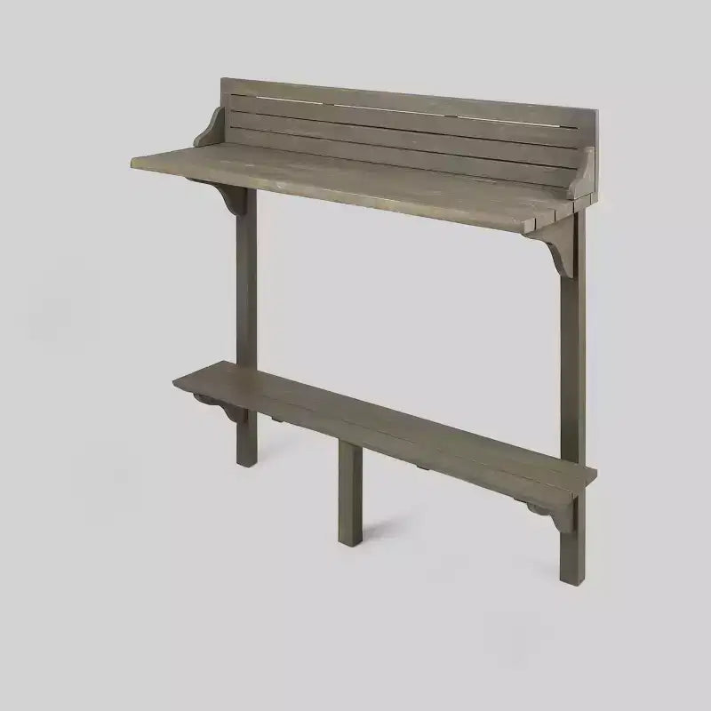 Tavolo da Bar Rettangolare da Balcone in Legno di Acacia Caraibica - Grigio - Christopher Knight Home