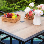 Set da 5 pezzi tavolo e sedie in metallo con design quadrato - Captiva Designs