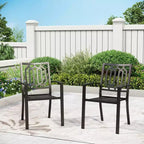Set da 5 pezzi tavolo e sedie in metallo con design quadrato - Captiva Designs