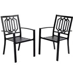 Set da 5 pezzi tavolo e sedie in metallo con design quadrato - Captiva Designs