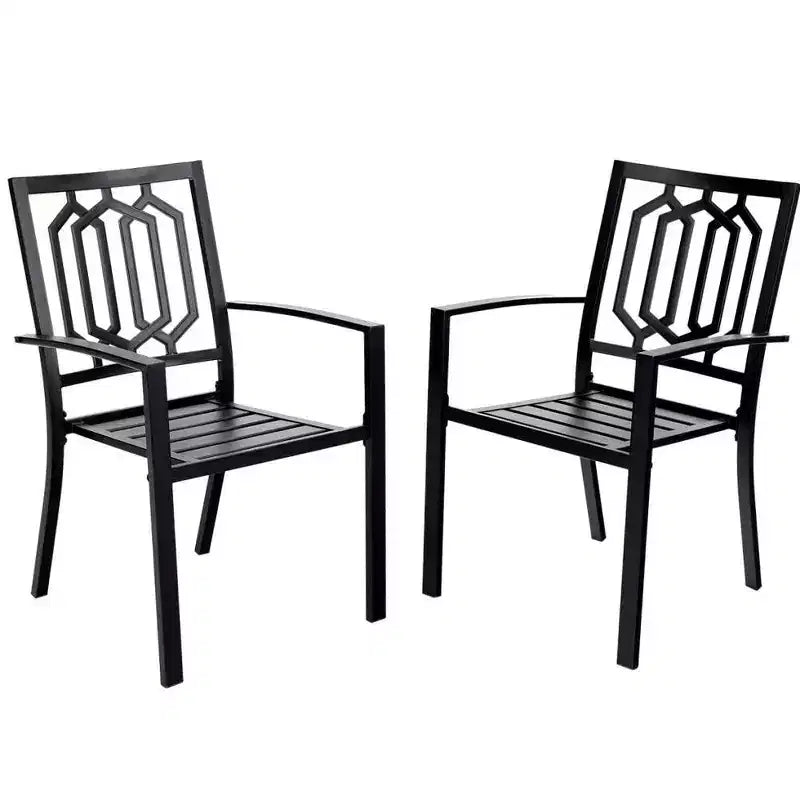Set da 5 pezzi tavolo e sedie in metallo con design quadrato - Captiva Designs
