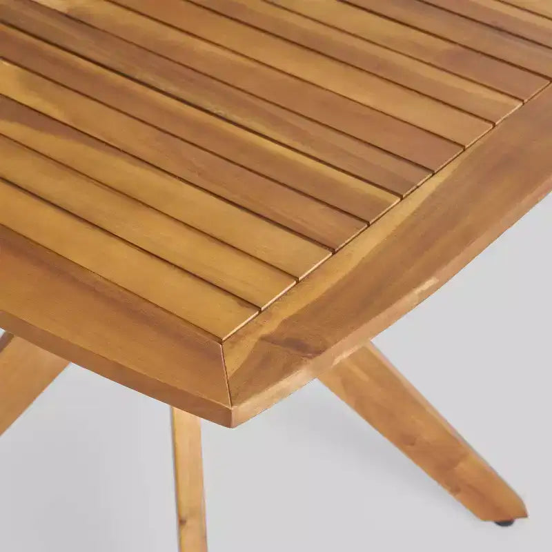 Set da pranzo da esterni Didicas 5 pezzi in vimini e legno di teak - Christopher Knight Home