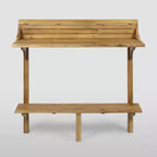 Rectangle Caribbean Acacia Wood Balcony Bar Table: Weather-Resistant, Space-Saving - Christopher Knight Home