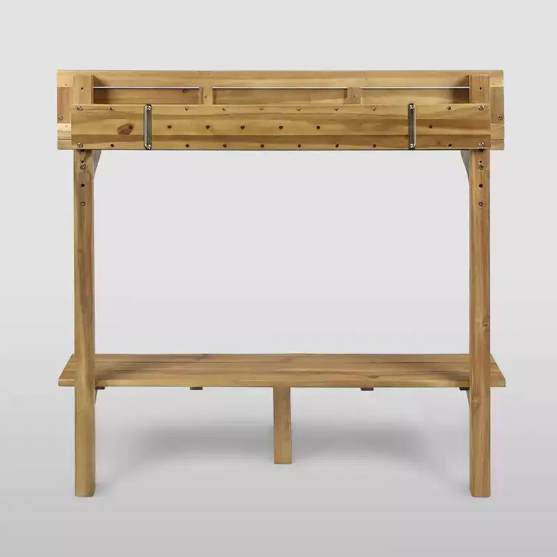 Tavolo da bar da balcone rettangolare in legno di acacia caraibica: resistente alle intemperie, salvaspazio - Christopher Knight Home