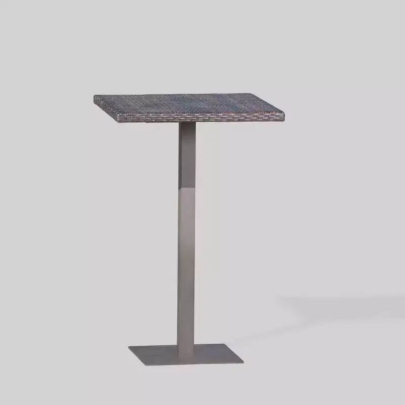 Dominic Square Wicker Outdoor Patio Bar Table: Rattan Iron Frame, Weather-Resistant - Christopher Knight Home