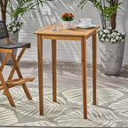 Tavolo da bar quadrato in legno di acacia Polaris Teak - Christopher Knight Home: Mobili da esterno per patio, Resistente alle intemperie