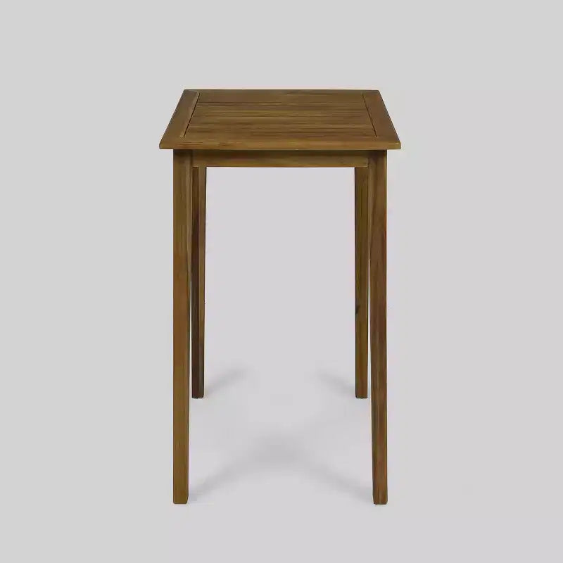 Tavolo da bar quadrato in legno di acacia Polaris Teak - Christopher Knight Home: Mobili da esterno per patio, Resistente alle intemperie