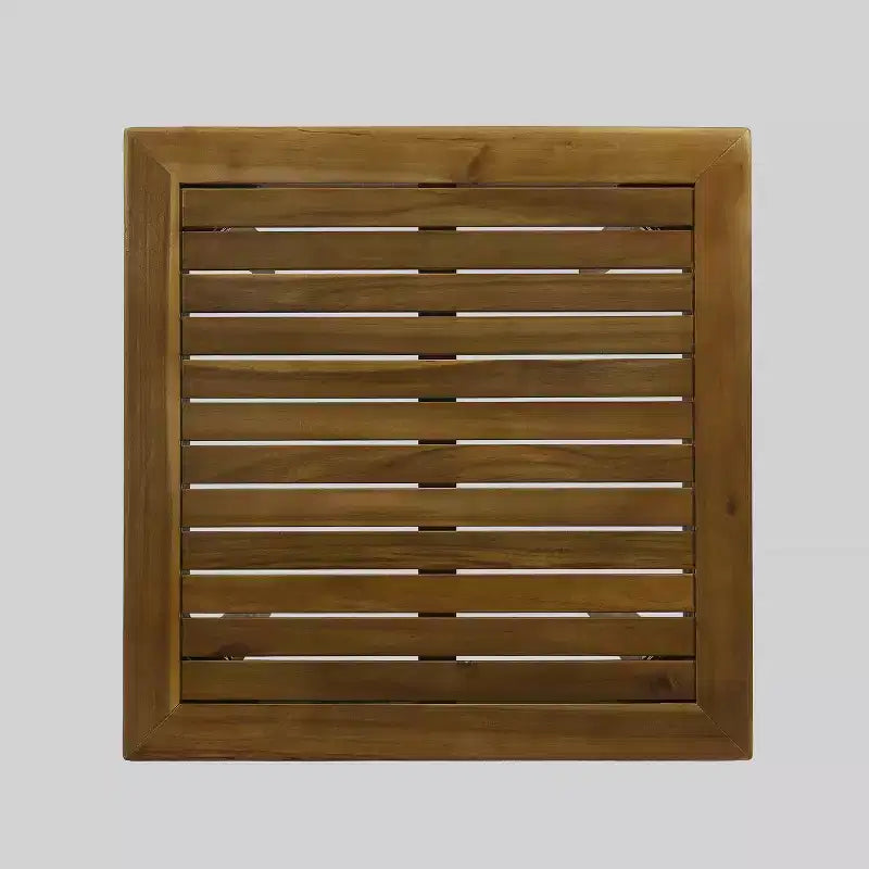 Tavolo da bar quadrato in legno di acacia Polaris Teak - Christopher Knight Home: Mobili da esterno per patio, Resistente alle intemperie