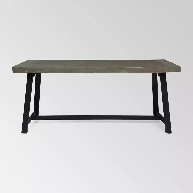 Raphael Rectangle Acacia Wood Dining Table - Gray - Christopher Knight Home