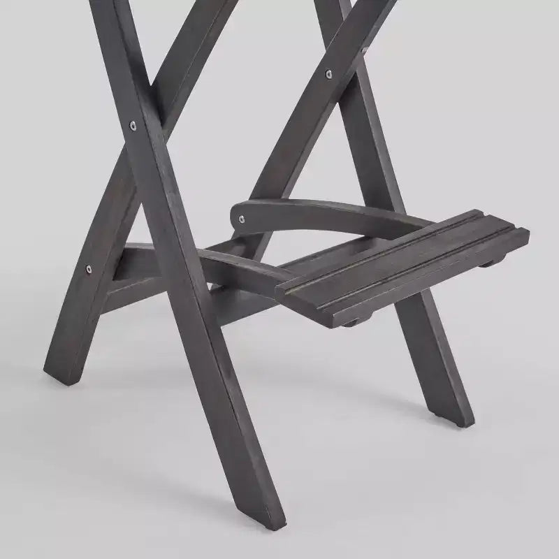 Set da bar rettangolare a 3 pezzi in legno e vimini Polaris da 45" grigio scuro - Christopher Knight Home: Struttura in acacia, resistente alle intemperie