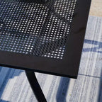 Set da pranzo da 5 pezzi per patio con tavolo quadrato in rete e sedie a fionda con telaio in alluminio - Captiva Designs: Set di mobili da esterno