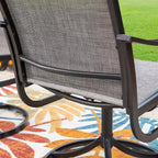 Set da pranzo da patio 9 pezzi con tavolo in acciaio allungabile e sedie a bracciolo girevoli a 360° - Captiva Designs: Set di mobili da esterno