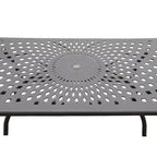 Tavolo da pranzo da esterno rettangolare moderno in alluminio a rete da 67" - Nero - Oakland Living