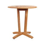 Amazonia Eucalyptus Round Sumba Outdoor Patio Dining Table Natural Wood: 29" Height