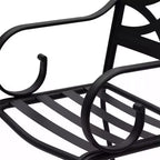 Set da pranzo da esterno 7 pezzi: struttura in acciaio resistente alle intemperie e legno effetto legno - Captiva Designs
