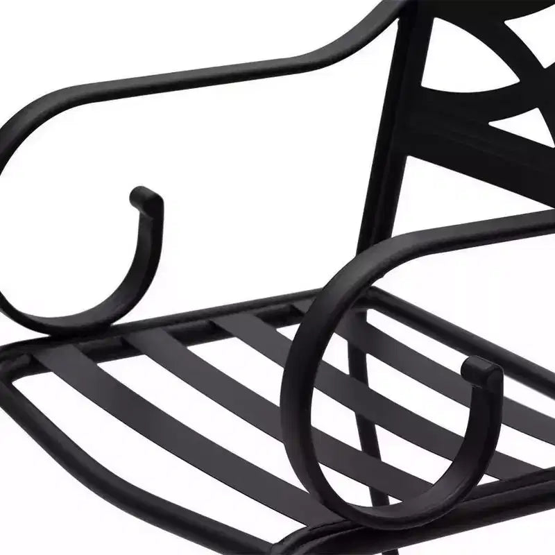 Set da pranzo da esterno 7 pezzi: struttura in acciaio resistente alle intemperie e legno effetto legno - Captiva Designs