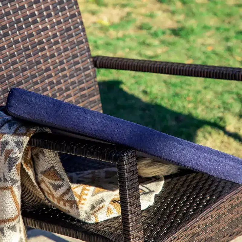 Set da Pranzo da Giardino 5 Pezzi con Tavolo Rotondo e Sedie in Rattan Wicker - Captiva Designs: Resistente alle Intemperie, Foro per Ombrellone