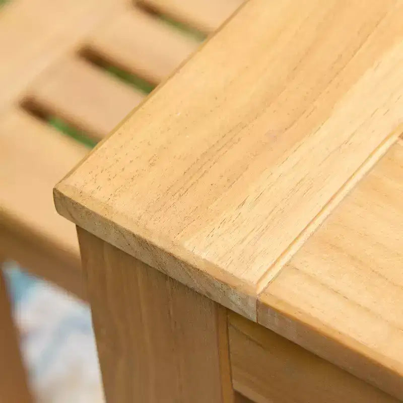 Tavolo da pranzo rettangolare Alice in legno di teak Sonoma Lane per esterni - Resistente alle intemperie, 2 fori per ombrellone