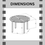 Amazonia Set da Pranzo Rotondo da Esterno Longbottom in Eucalipto 5pz Nero: Resistente alle Intemperie e ai Raggi UV