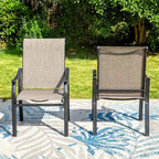 Set da pranzo da patio 5 pezzi con tavolo quadrato e poltrone imbottite - Captiva Designs