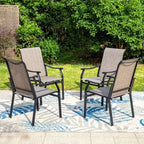 Set da pranzo da patio 5 pezzi con tavolo quadrato e poltrone imbottite - Captiva Designs