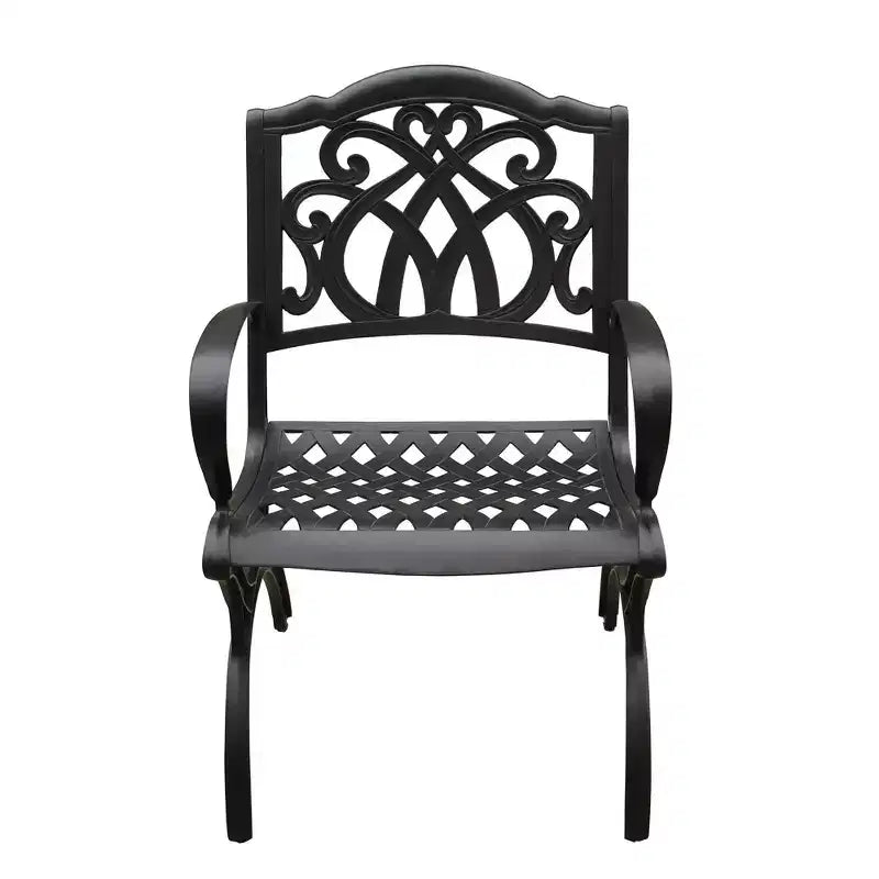 Set da patio rettangolare in alluminio ornato Oakland Living 95": resistente ai raggi UV, 8 sedie, foro per ombrellone