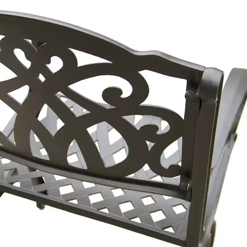Set da patio rettangolare in alluminio ornato Oakland Living 95": resistente ai raggi UV, 8 sedie, foro per ombrellone