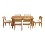 Alaterre Furniture 7pc Barton Outdoor Weather Resistant Dining Set
