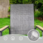 Set da patio 5 pezzi con tavolo quadrato in acciaio e sedie a fionda con struttura leggera in alluminio - Captiva Designs