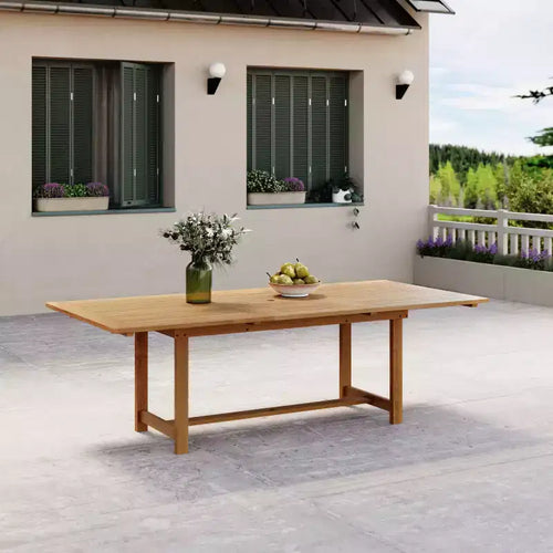 Tavolo da pranzo rettangolare estensibile da esterno Amazonia Lapa Teak Finish Wood