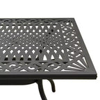 Oakland Living 68" Raccordo in alluminio rettangolare a maglie, tavolo da pranzo da patio, resistente ai raggi UV e alle intemperie, nero