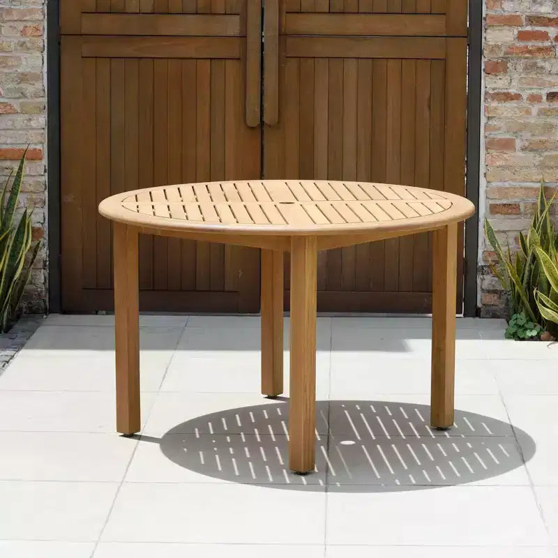 Set da pranzo per esterni rotondo ovale a 5 pezzi Amazonia Beijo bianco